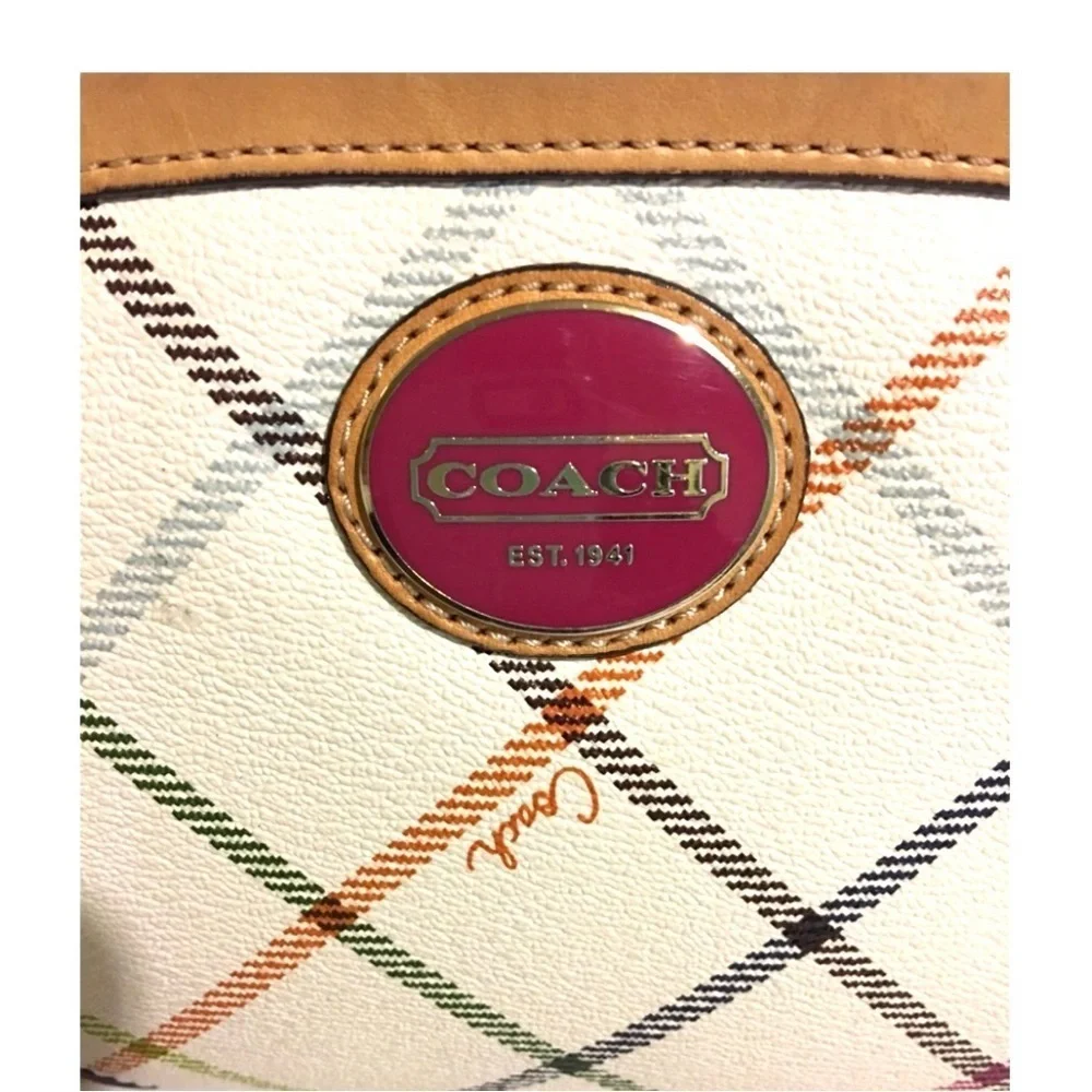 Coach CC signature print canvas  satchel handbag